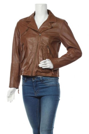 Dámska kožená bunda  Pull&Bear, Veľkosť M, Farba Hnedá, Pravá koža , Cena  67,37 €