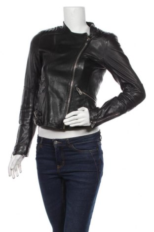 Dámska kožená bunda  Zara Trafaluc, Veľkosť S, Farba Čierna, Pravá koža , Cena  112,84 €
