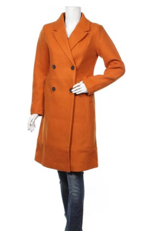 Дамско палто ONLY, Размер S, Цвят Оранжев, 50% полиестер, 45% акрил, 5% вълна, Цена 113,40 лв.
