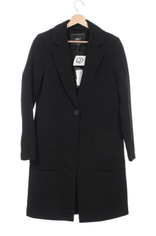 Dámský kabát  ONLY, Velikost XS, Barva Černá, 97% polyester, 3% elastan, Cena  605,00 Kč