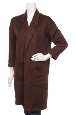 Γυναικείο παλτό Pieces, Μέγεθος M, Χρώμα Καφέ, 80% πολυεστέρας, 20% βισκόζη, Τιμή 33,17 €