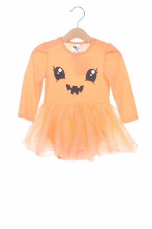Dziecięca sukienka H&M, Rozmiar 9-12m/ 74-80 cm, Kolor Pomarańczowy, Poliester, elastyna, Cena 70,37 zł