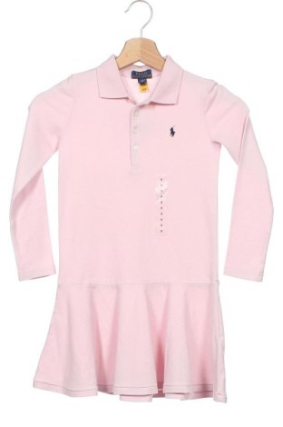 Детска рокля Polo By Ralph Lauren, Размер 5-6y/ 116-122 см, Цвят Розов, 98% памук, 2% еластан, Цена 142,35 лв.