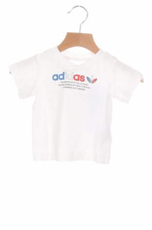 Детска тениска Adidas Originals, Размер 2-3m/ 56-62 см, Цвят Бял, Памук, Цена 22,42 лв.