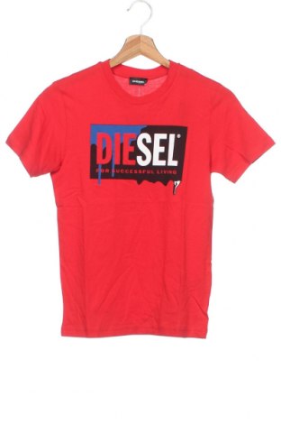 Dziecięcy T-shirt Diesel, Rozmiar 10-11y/ 146-152 cm, Kolor Czerwony, Bawełna, Cena 171,52 zł