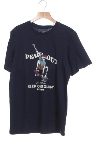 Kinder T-Shirt Jack & Jones, Größe 13-14y/ 164-168 cm, Farbe Blau, 60% Baumwolle, 40% Polyester, Preis 8,04 €