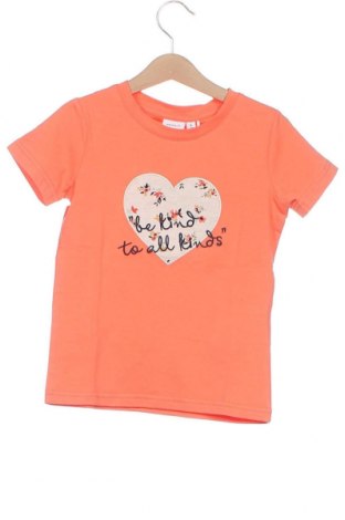 Детска тениска Name It, Размер 3-4y/ 104-110 см, Цвят Розов, 95% памук, 5% еластан, Цена 12,48 лв.