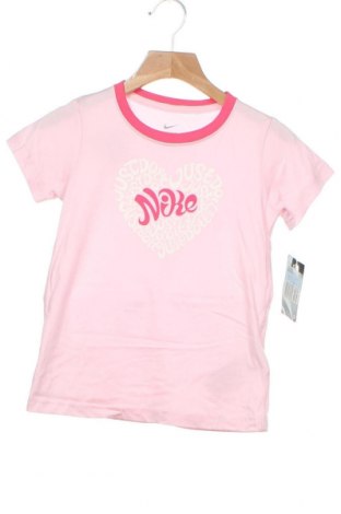 Детска тениска Nike, Размер 4-5y/ 110-116 см, Цвят Розов, Памук, Цена 22,42 лв.
