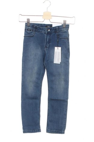 Dětské džíny  Hugo Boss, Velikost 4-5y/ 110-116 cm, Barva Modrá, 81% bavlna, 17% polyester, 2% elastan, Cena  3 174,00 Kč