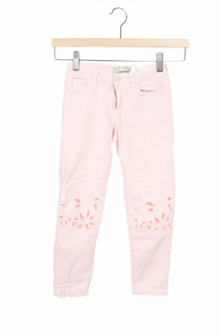 Blugi pentru copii Zara, Mărime 4-5y/ 110-116 cm, Culoare Roz, 95% bumbac, 5% elastan, Preț 92,11 Lei