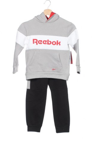 Детски спортен комплект Reebok, Размер 3-4y/ 104-110 см, Цвят Сив, 52% памук, 48% полиестер, Цена 66,75 лв.
