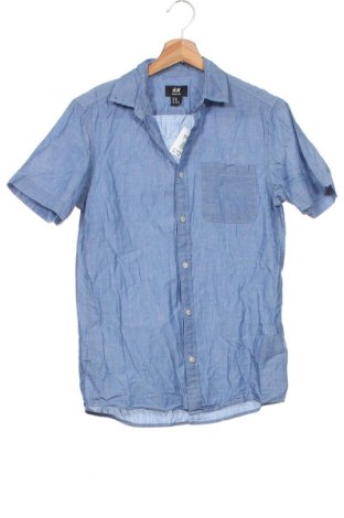 Мъжка риза H&M, Размер XS, Цвят Син, Памук, Цена 16,38 лв.