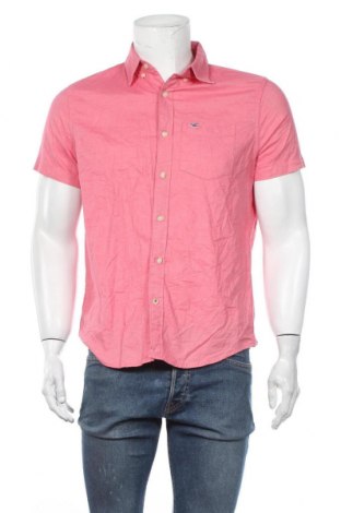 Мъжка риза Hollister, Размер S, Цвят Розов, 97% памук, 3% еластан, Цена 25,20 лв.
