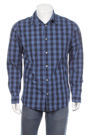 Ανδρικό πουκάμισο Jack & Jones, Μέγεθος L, Χρώμα Μπλέ, Βαμβάκι, Τιμή 23,38 €