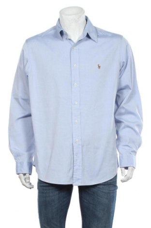 Męska koszula Polo By Ralph Lauren, Rozmiar XL, Kolor Niebieski, Bawełna, Cena 147,13 zł