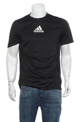 Мъжка тениска Adidas, Размер M, Цвят Черен, Полиестер, Цена 32,00 лв.