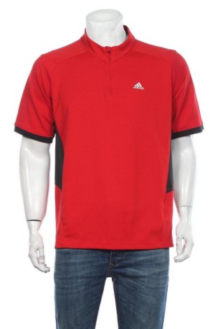 Męski T-shirt Adidas, Rozmiar M, Kolor Czerwony, 97% poliester, 3% elastyna, Cena 115,15 zł