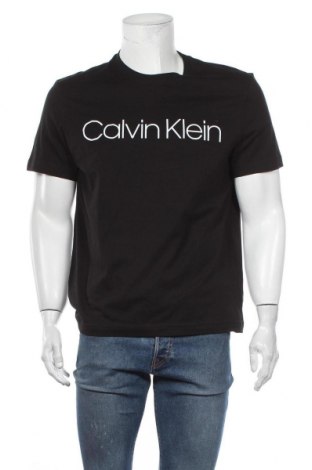 Мъжка тениска Calvin Klein, Размер XL, Цвят Черен, Памук, Цена 46,80 лв.
