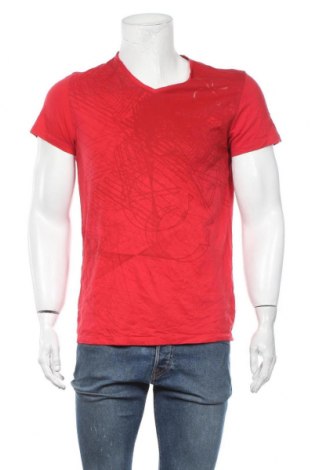 Мъжка тениска Calvin Klein, Размер M, Цвят Червен, 60% памук, 40% модал, Цена 33,60 лв.