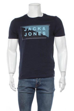 Pánske tričko  Core By Jack & Jones, Veľkosť M, Farba Modrá, Bavlna, Cena  14,74 €