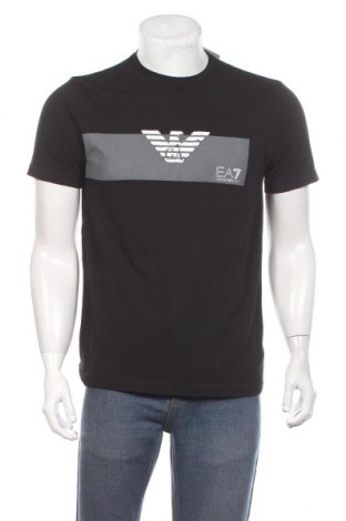 Męski T-shirt Emporio Armani, Rozmiar XL, Kolor Czarny, 95% bawełna, 5% elastyna, Cena 277,88 zł