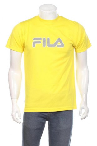 Tricou de bărbați FILA, Mărime M, Culoare Galben, Poliester, Preț 86,21 Lei