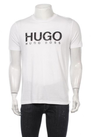 Herren T-Shirt Hugo Boss, Größe S, Farbe Weiß, Baumwolle, Preis 61,44 €