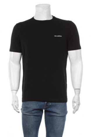 Мъжка тениска Karl Lagerfeld, Размер L, Цвят Черен, 95% памук, 5% еластан, Цена 171,75 лв.