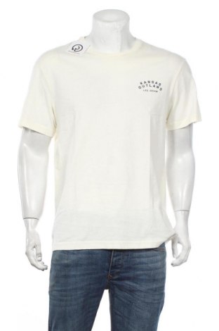 Herren T-Shirt Lee, Größe M, Farbe Ecru, Baumwolle, Preis 18,85 €