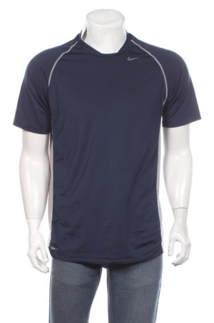 Herren T-Shirt Nike, Größe L, Farbe Blau, 84% Polyester, 16% Elastan, Preis 7,96 €