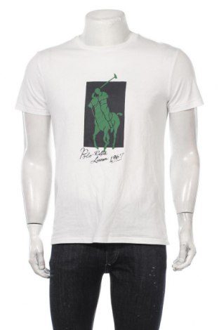 Męski T-shirt Polo By Ralph Lauren, Rozmiar M, Kolor Biały, Bawełna, Cena 297,86 zł