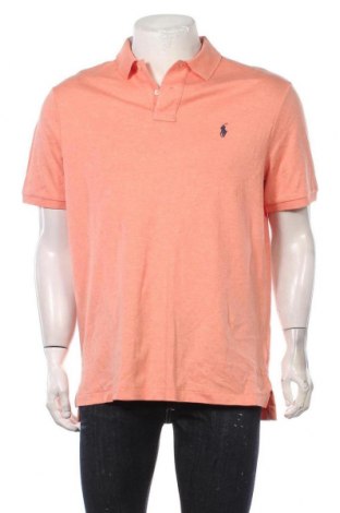 Męski T-shirt Polo By Ralph Lauren, Rozmiar L, Kolor Pomarańczowy, Bawełna, Cena 121,54 zł
