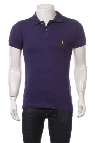 Męski T-shirt Polo By Ralph Lauren, Rozmiar S, Kolor Fioletowy, Bawełna, Cena 134,34 zł