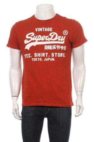 Мъжка тениска Superdry, Размер M, Цвят Оранжев, 90% памук, 10% полиестер, Цена 33,60 лв.