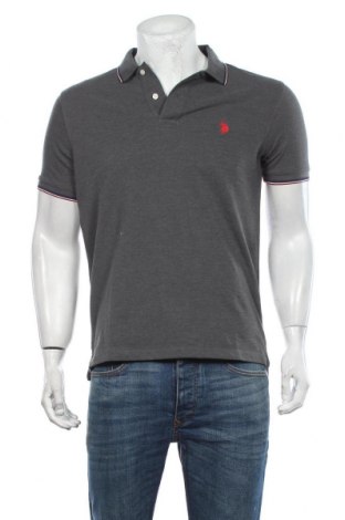 Мъжка тениска U.S. Polo Assn., Размер M, Цвят Сив, Памук, Цена 69,30 лв.