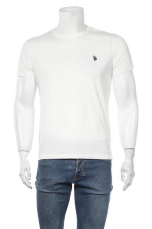 Мъжка тениска U.S. Polo Assn., Размер M, Цвят Бял, Памук, Цена 52,92 лв.