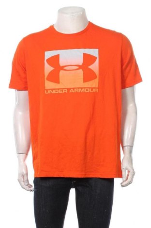 Męski T-shirt Under Armour, Rozmiar XL, Kolor Pomarańczowy, 60% bawełna, 40% poliester, Cena 102,35 zł
