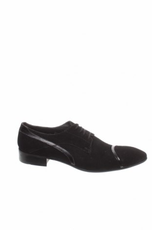 Мъжки обувки What For, Размер 43, Цвят Черен, Естествен велур, естествена кожа, Цена 329,00 лв.