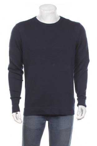Мъжки пуловер Knowledge Cotton Apparel, Размер M, Цвят Син, Памук, Цена 171,75 лв.
