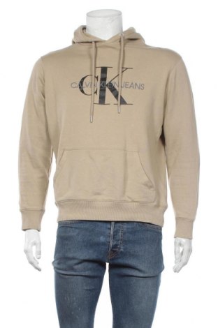 Herren Sweatshirt Calvin Klein Jeans, Größe L, Farbe Beige, Baumwolle, Preis 75,05 €