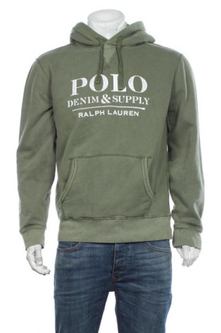 Herren Sweatshirt Polo By Ralph Lauren, Größe M, Farbe Grün, 84% Baumwolle, 16% Polyester, Preis 104,00 €
