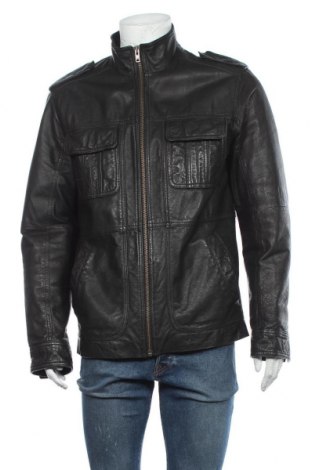 Pánska kožená bunda  Q/S by S.Oliver, Veľkosť XL, Farba Čierna, Pravá koža , Cena  54,86 €