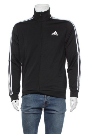 Ανδρική αθλητική ζακέτα Adidas, Μέγεθος L, Χρώμα Μαύρο, Πολυεστέρας, Τιμή 25,52 €