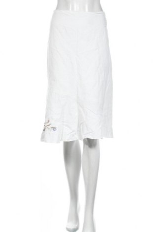 Rock H&M, Größe XL, Farbe Weiß, 55% Leinen, 45% Baumwolle, Preis 10,09 €