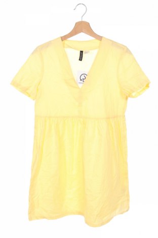 Kleid H&M Divided, Größe XS, Farbe Gelb, Baumwolle, Preis 12,18 €