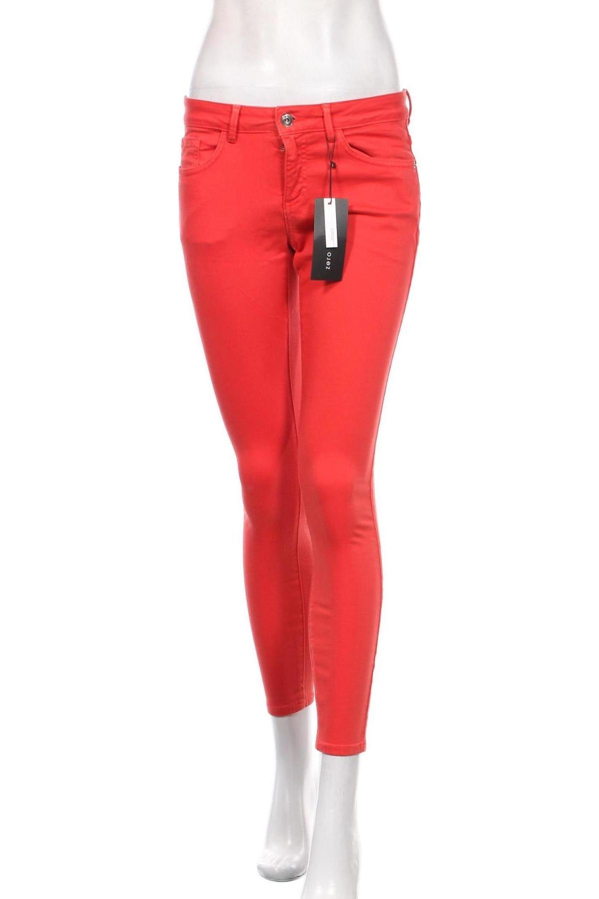 Dámske džínsy  Zero, Veľkosť S, Farba Červená, 91% bavlna, 7% polyester, 2% elastan, Cena  17,91 €