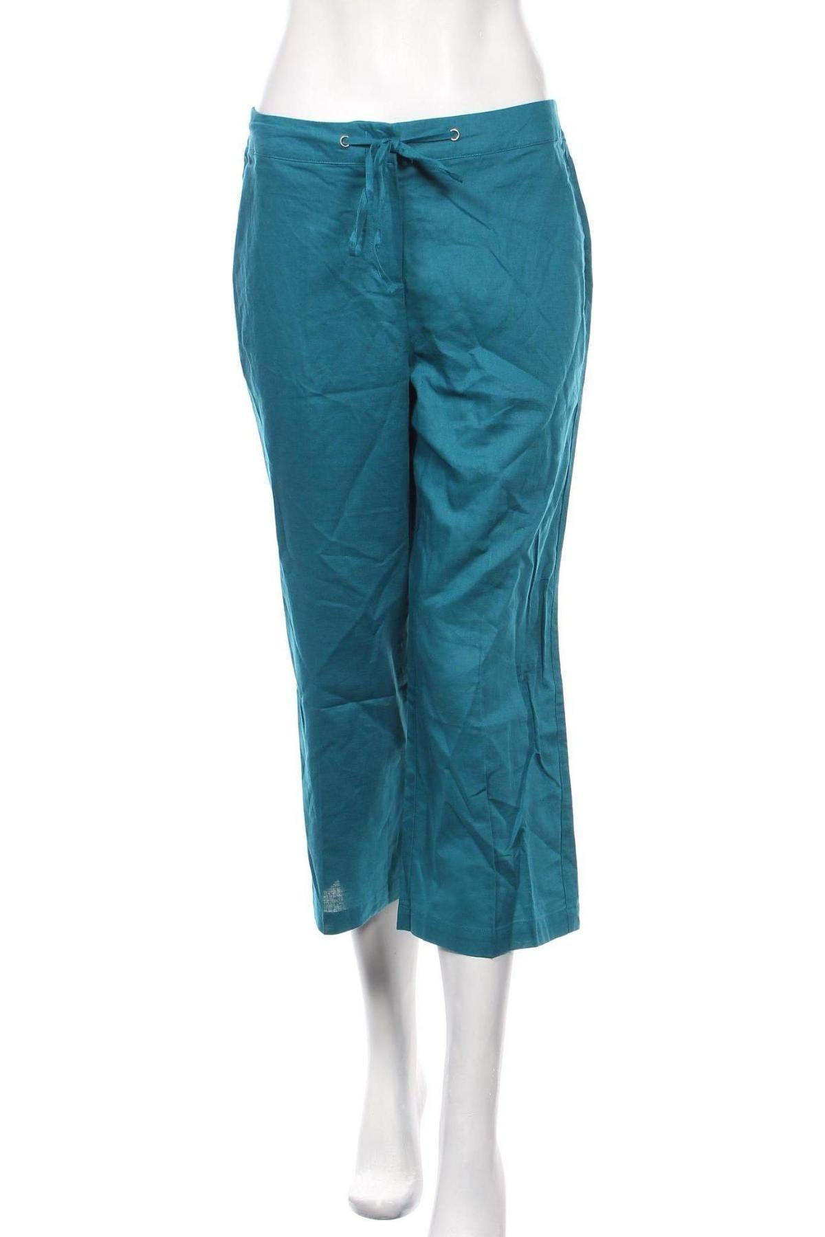 Γυναικείο παντελόνι Zero, Μέγεθος M, Χρώμα Μπλέ, 55% λινό, 45% βαμβάκι, Τιμή 24,54 €