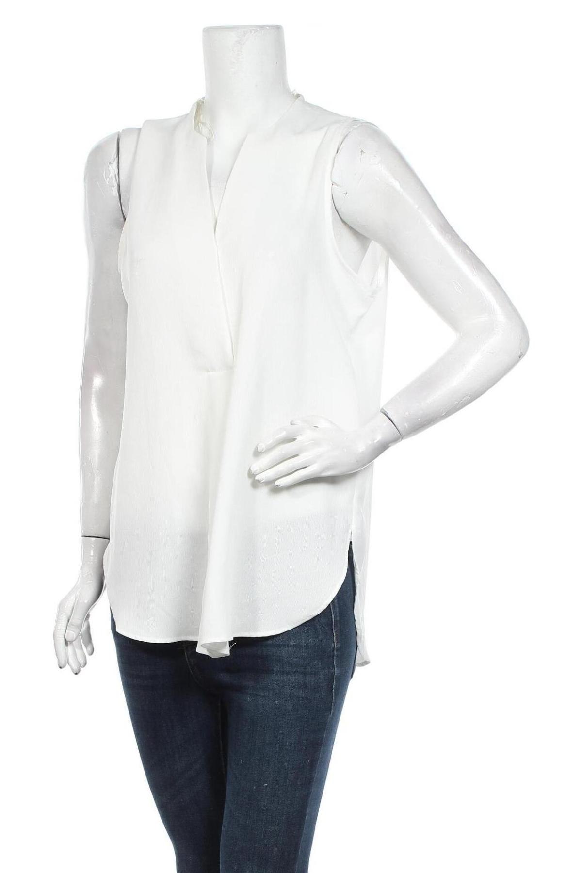 Γυναικείο αμάνικο μπλουζάκι Piazza Italia, Μέγεθος S, Χρώμα Λευκό, Τιμή 13,64 €