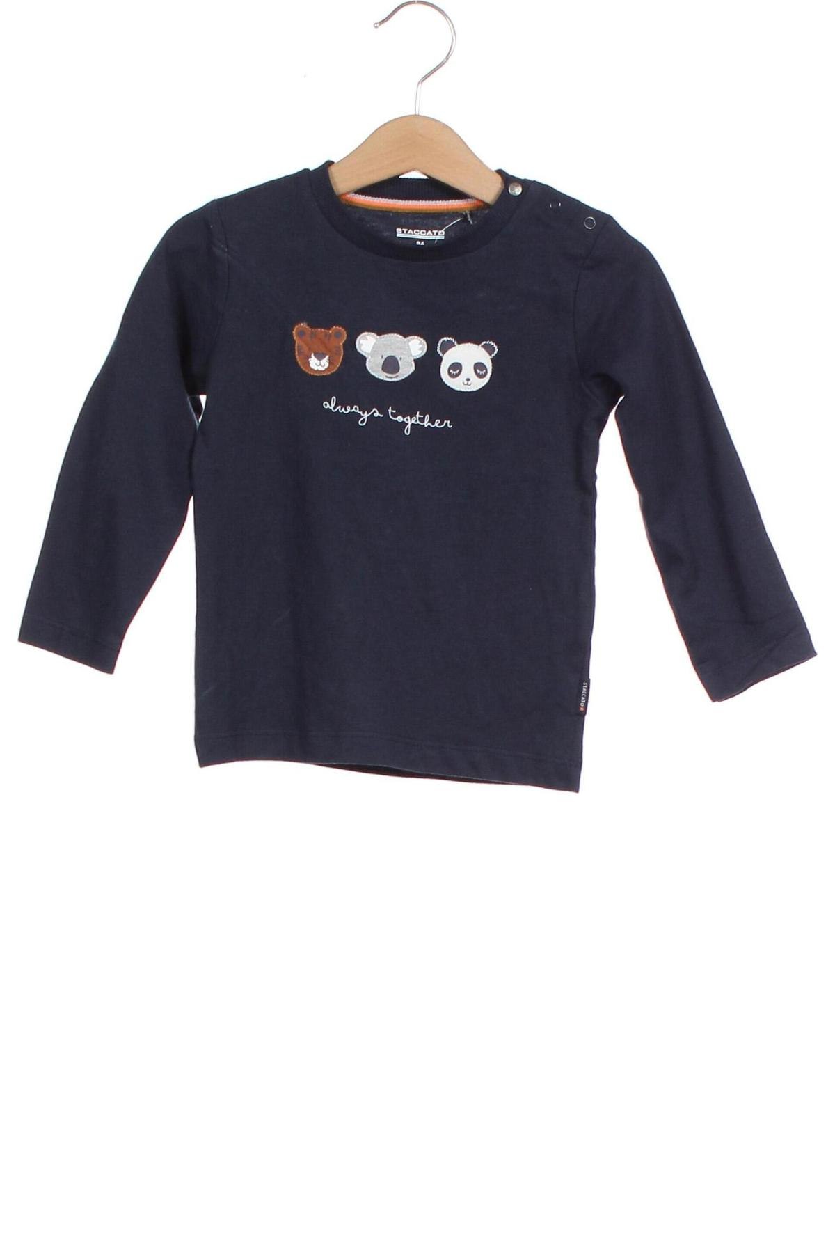 Kinder Shirt Staccato, Größe 12-18m/ 80-86 cm, Farbe Blau, Baumwolle, Preis 15,78 €