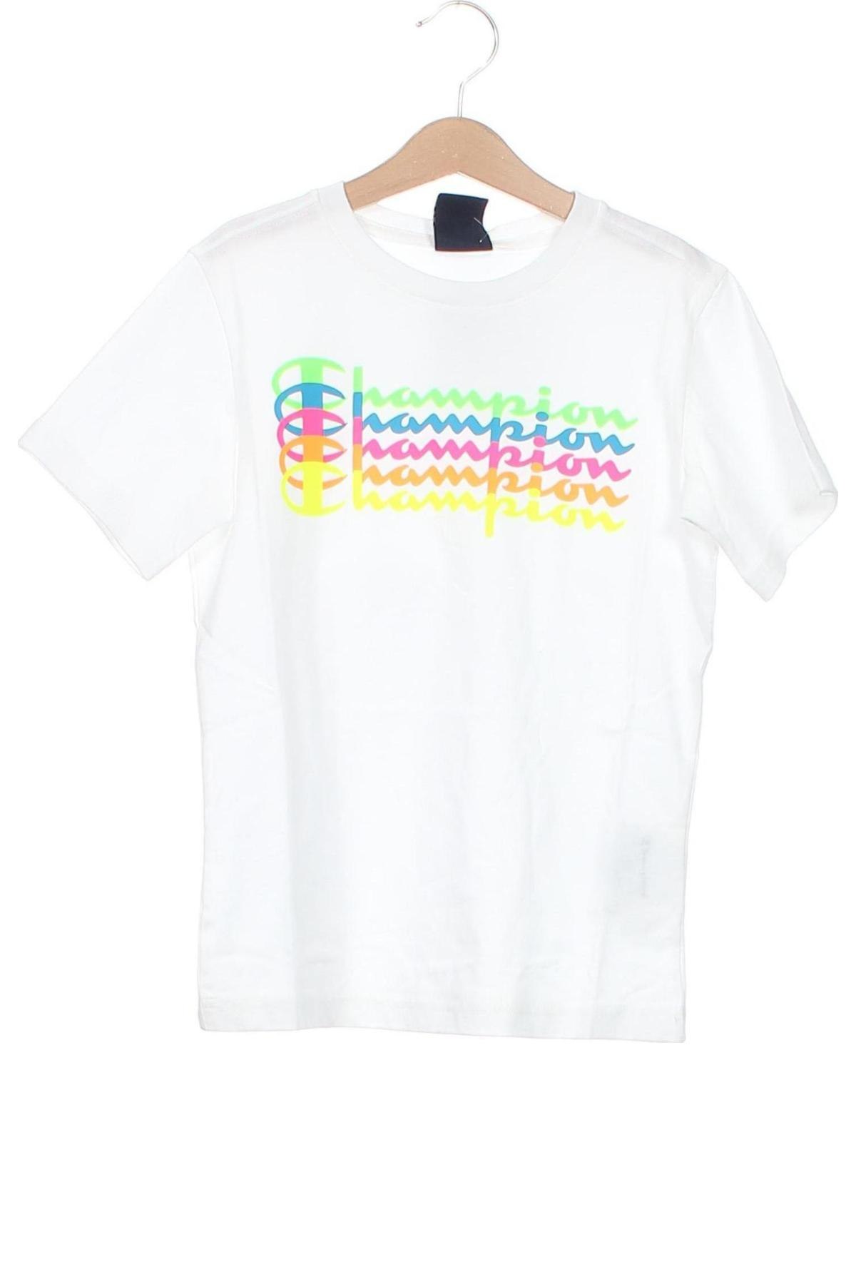 Kinder T-Shirt Champion, Größe 7-8y/ 128-134 cm, Farbe Weiß, Baumwolle, Preis 17,09 €
